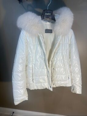 Allegri faux fur hooded jacket.